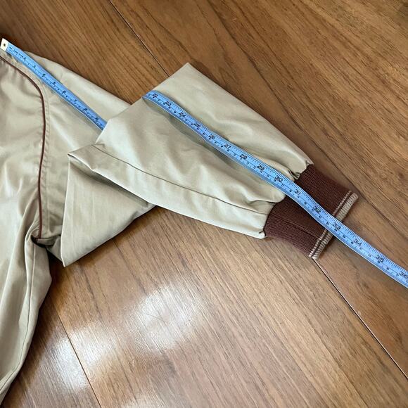 Vintage Sears Bomber Jacket Size Large Reversible Tan Trench Rust Rain - Picture 10 of 14